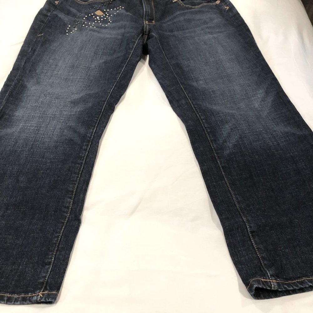 Plus Size Women's Seven7 Dark-wash wide leg Jeans